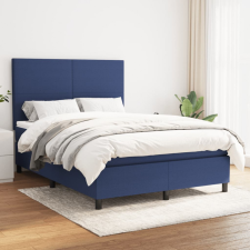 vidaXL kék szövet rugós ágy matraccal 140 x 190 cm ágy és ágykellék