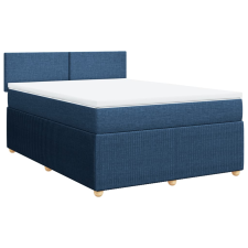 vidaXL kék szövet rugós ágy matraccal 140 x 190 cm (3287450) ágy és ágykellék