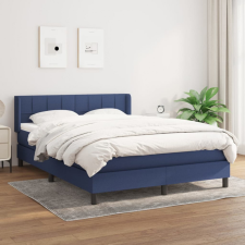 vidaXL kék szövet rugós ágy matraccal 140 x 200 cm ágy és ágykellék