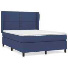 vidaXL kék szövet rugós ágy matraccal 140 x 200 cm (3127891) ágy és ágykellék
