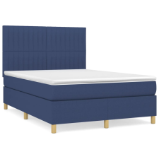 vidaXL kék szövet rugós ágy matraccal 140 x 200 cm (3142503) ágy és ágykellék