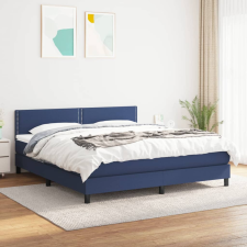 vidaXL kék szövet rugós ágy matraccal 160 x 200 cm ágy és ágykellék