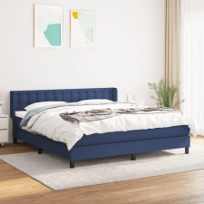 vidaXL kék szövet rugós ágy matraccal 180 x 200 cm ágy és ágykellék