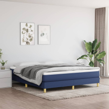 vidaXL kék szövet rugós ágy matraccal 180 x 200 cm ágy és ágykellék