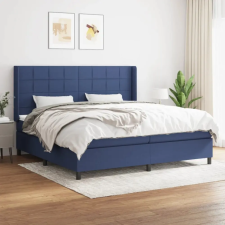 vidaXL kék szövet rugós ágy matraccal 200 x 200 cm ágy és ágykellék