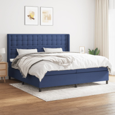 vidaXL kék szövet rugós ágy matraccal 200 x 200 cm ágy és ágykellék