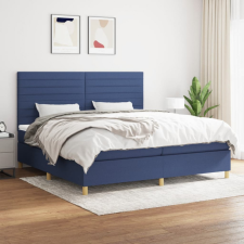 vidaXL kék szövet rugós ágy matraccal 200 x 200 cm ágy és ágykellék