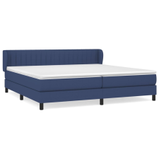 vidaXL kék szövet rugós ágy matraccal 200 x 200 cm (3126435) ágy és ágykellék