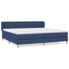 vidaXL kék szövet rugós ágy matraccal 200 x 200 cm (3127155) ágy és ágykellék
