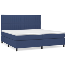 vidaXL kék szövet rugós ágy matraccal 200 x 200 cm (3141967) ágy és ágykellék
