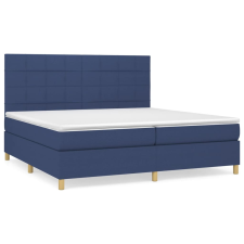 vidaXL kék szövet rugós ágy matraccal 200 x 200 cm (3142367) ágy és ágykellék