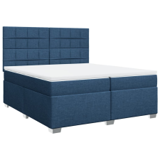 vidaXL kék szövet rugós ágy matraccal 200 x 200 cm (3290601) ágy és ágykellék