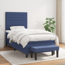 vidaXL kék szövet rugós ágy matraccal 80 x 200 cm ágy és ágykellék