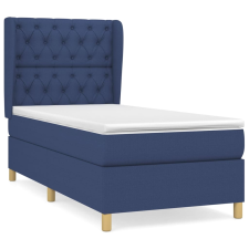 vidaXL kék szövet rugós ágy matraccal 80 x 200 cm (3128723) ágy és ágykellék