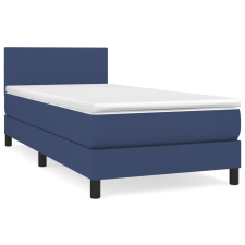 vidaXL kék szövet rugós ágy matraccal 80 x 200 cm (3139855) ágy és ágykellék
