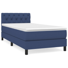 vidaXL kék szövet rugós ágy matraccal 80 x 200 cm (3140255) ágy és ágykellék