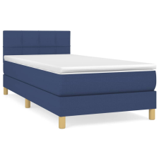 vidaXL kék szövet rugós ágy matraccal 80 x 200 cm (3140575) ágy és ágykellék