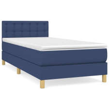 vidaXL kék szövet rugós ágy matraccal 80 x 200 cm (3140895) ágy és ágykellék