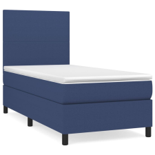 vidaXL kék szövet rugós ágy matraccal 80 x 200 cm (3141575) ágy és ágykellék
