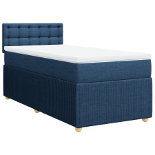 vidaXL kék szövet rugós ágy matraccal 80 x 200 cm (3287303) ágy és ágykellék