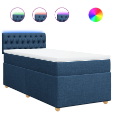 vidaXL kék szövet rugós ágy matraccal 80 x 200 cm (3288820) ágy és ágykellék