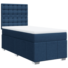 vidaXL kék szövet rugós ágy matraccal 80 x 200 cm (3291515) ágy és ágykellék