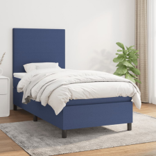 vidaXL kék szövet rugós ágy matraccal 90 x 190 cm ágy és ágykellék