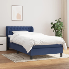 vidaXL kék szövet rugós ágy matraccal 90 x 190 cm ágy és ágykellék