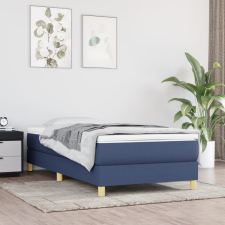 vidaXL kék szövet rugós ágy matraccal 90 x 190 cm ágy és ágykellék
