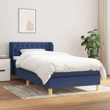 vidaXL kék szövet rugós ágy matraccal 90 x 200 cm ágy és ágykellék
