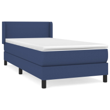 vidaXL kék szövet rugós ágy matraccal 90 x 200 cm (3129527) ágy és ágykellék