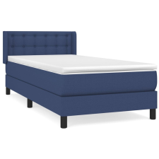 vidaXL kék szövet rugós ágy matraccal 90 x 200 cm (3130007) ágy és ágykellék