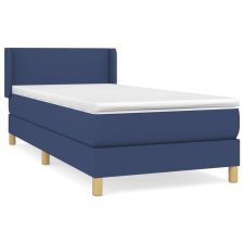 vidaXL kék szövet rugós ágy matraccal 90 x 200 cm (3130087) ágy és ágykellék