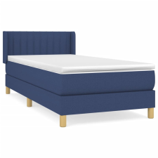 vidaXL kék szövet rugós ágy matraccal 90 x 200 cm (3130407) ágy és ágykellék