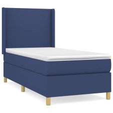 vidaXL kék szövet rugós ágy matraccal 90 x 200 cm (3131807) ágy és ágykellék