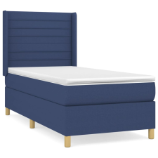 vidaXL kék szövet rugós ágy matraccal 90 x 200 cm (3132047) ágy és ágykellék