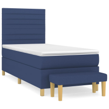 vidaXL kék szövet rugós ágy matraccal 90 x 200 cm (3137211) ágy és ágykellék