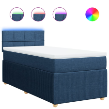 vidaXL kék szövet rugós ágy matraccal 90 x 200 cm (3289645) ágy és ágykellék