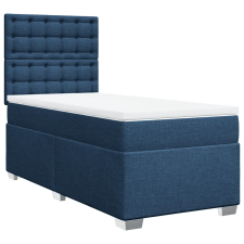 vidaXL kék szövet rugós ágy matraccal 90 x 200 cm (3290391) ágy és ágykellék