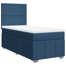 vidaXL kék szövet rugós ágy matraccal 90 x 200 cm (3291550) ágy és ágykellék