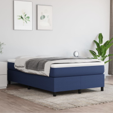 vidaXL kék szövet rugós ágykeret 120 x 200 cm ágy és ágykellék