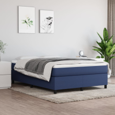vidaXL kék szövet rugós ágykeret 140 x 190 cm ágy és ágykellék