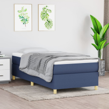 vidaXL kék szövet rugós ágykeret 90 x 200 cm ágy és ágykellék