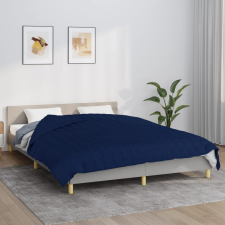 vidaXL kék szövet súlyozott takaró 220 x 235 cm 11 kg lakástextília