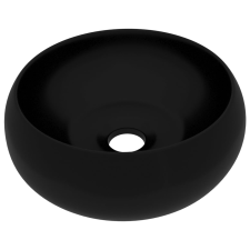 vidaXL kerek matt fekete kerámia luxus mosdókagyló 40 x 15 cm (147008) szaniter