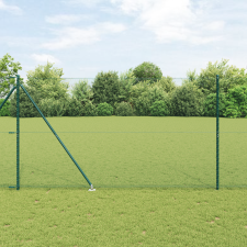 vidaXL Kerítés Készlet 2 db Zöld Fém 25 x 1.5 m Tartós építőanyag