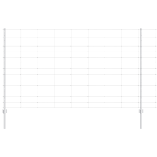 vidaXL Kerítés Posztok 22 db U-Csatorna 140 cm Galvanizált Acél (3337131) építőanyag