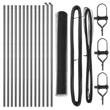 vidaXL Kerítési Készlet 2 db-os Szürke Galvanizált Acél Nagy Tartós (3352817) építőanyag