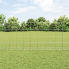 vidaXL Kerítésoszlopok 22 db U-csatorna 120 cm Horganyzott acél építőanyag
