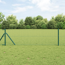 vidaXL Kerítoszlopok 2 pcs Zöld 60 cm Porszórt Acél kerti bútor